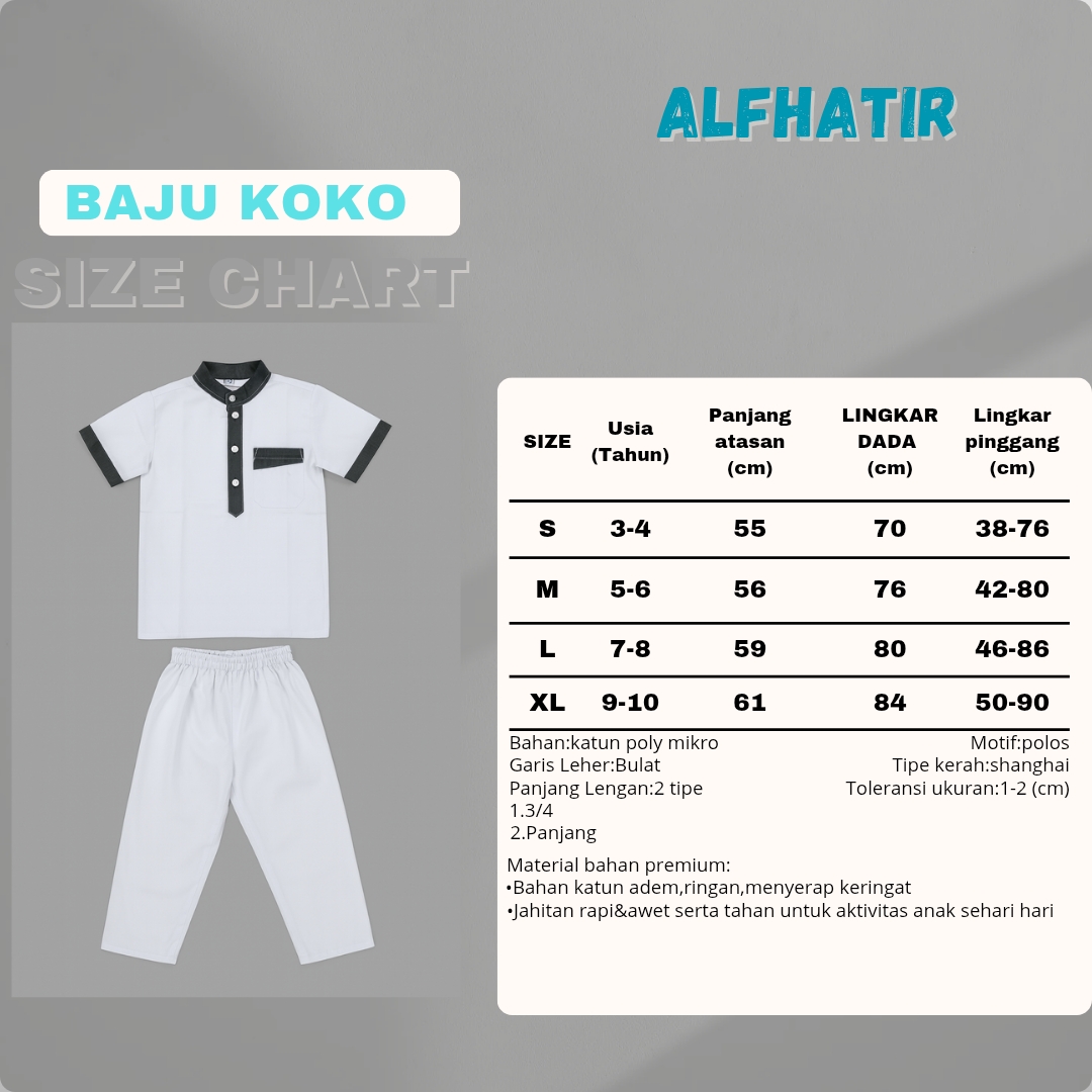 Baju Koko Anak Qurota - Image 2