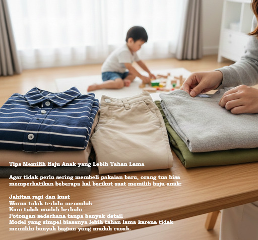 Tips Memilih Baju Anak yang Lebih Tahan Lama