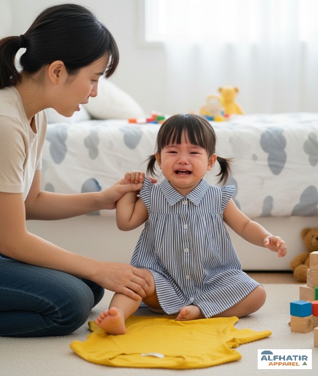 Cara Menghadapi Anak yang Rewel Saat Ganti Baju